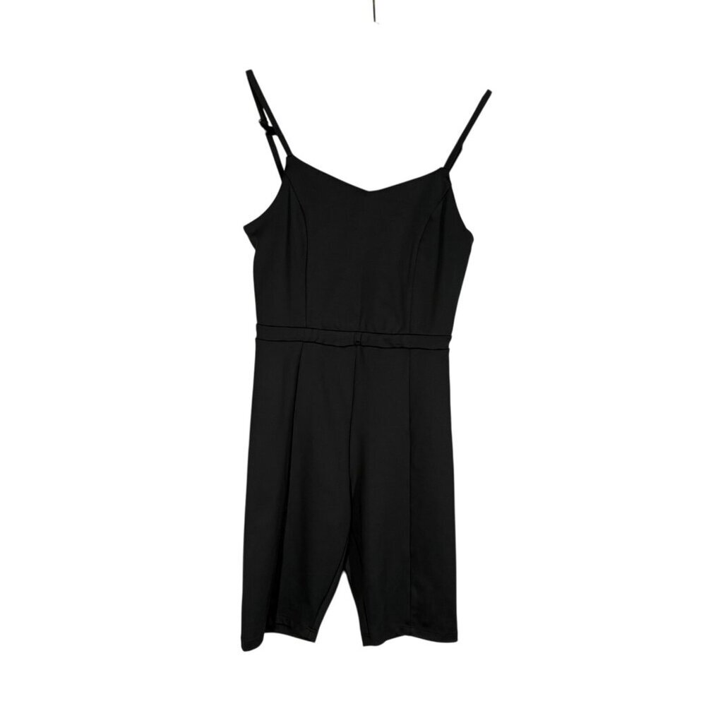UpWest Go Women XS Charcoal V-Neck Sleeveless Rib Bodysuit Romper NWT